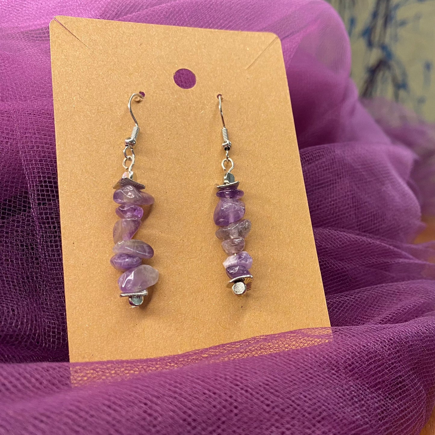Semi-Precious Dropdown Earrings