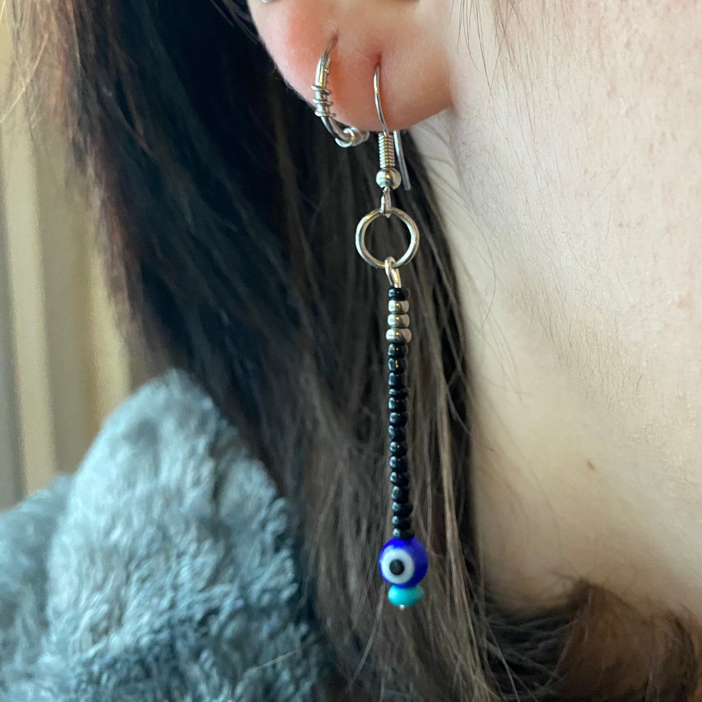 Evil Eye (Nazar) Drop Earrings