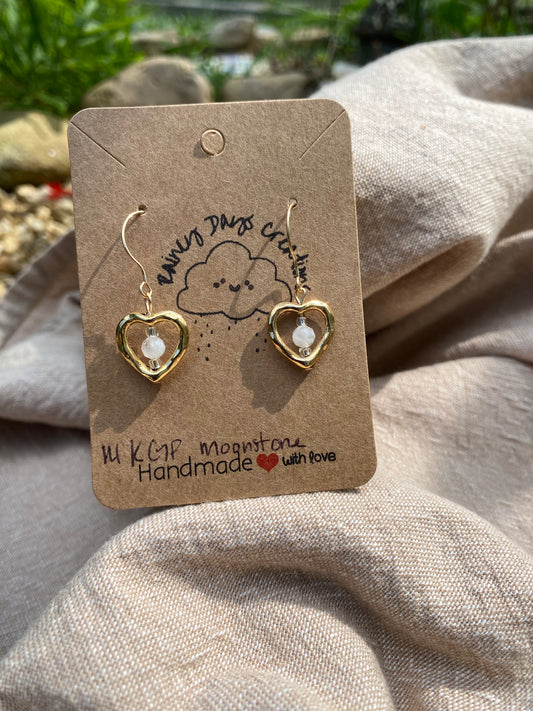 14K Gold-Filled Heart Earrings