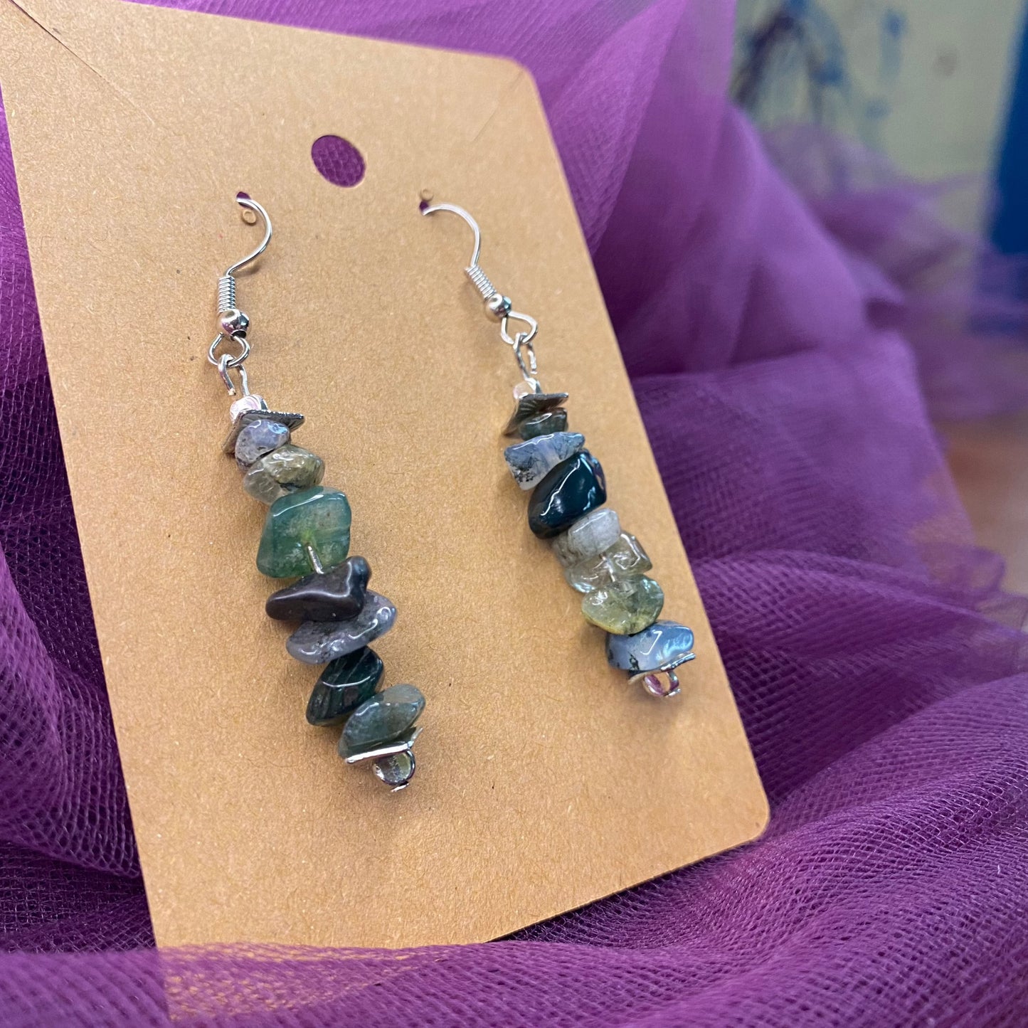 Semi-Precious Dropdown Earrings