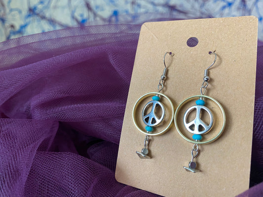 Peace Circle Earrings