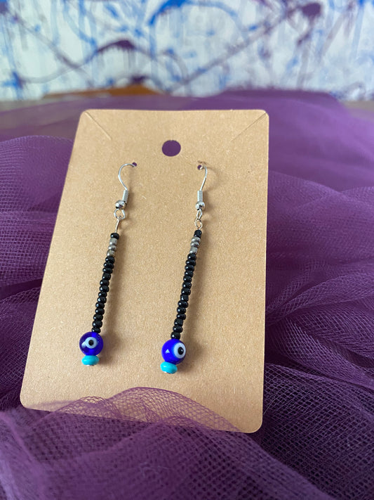 Evil Eye (Nazar) Drop Earrings