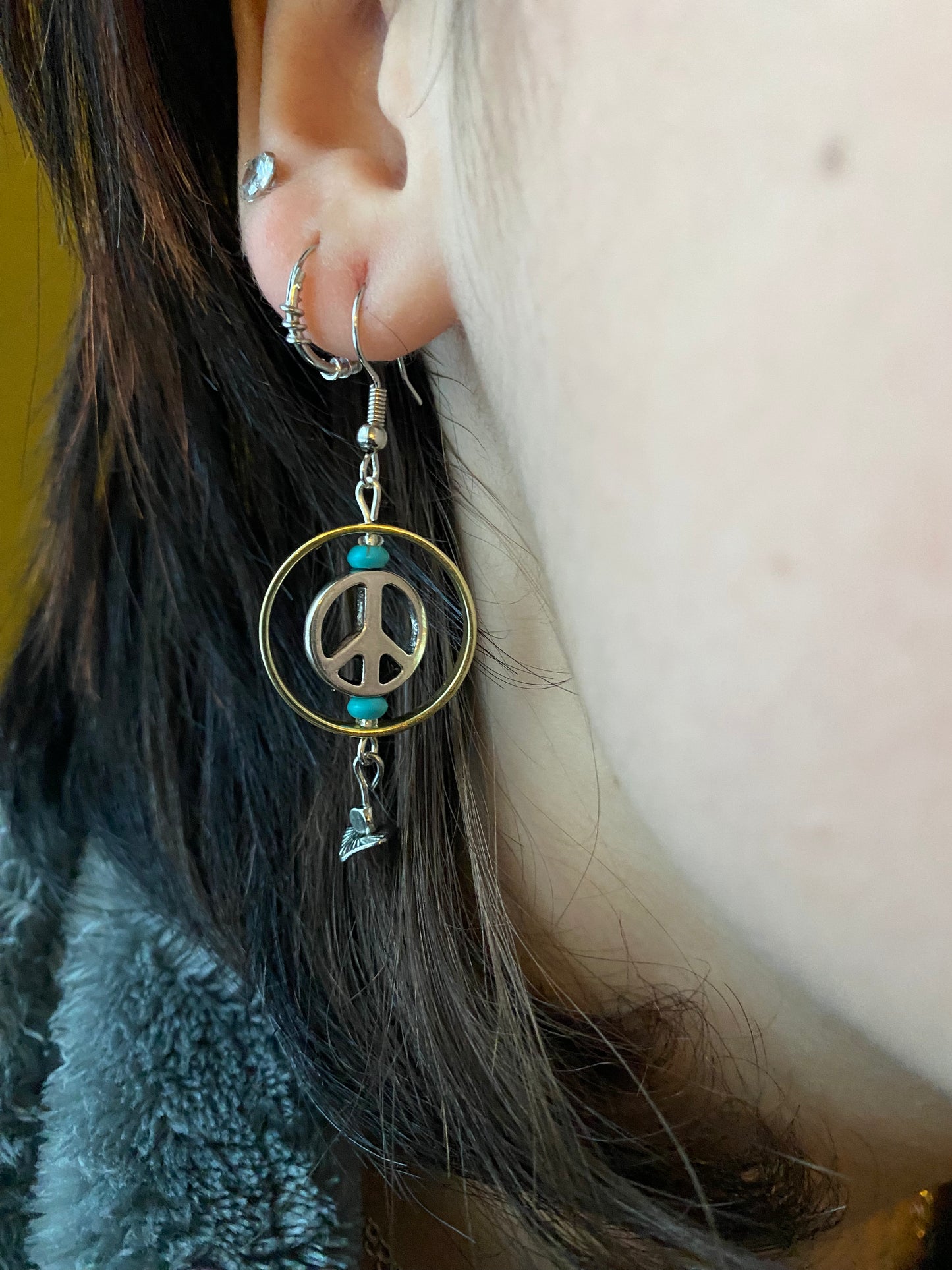 Peace Circle Earrings